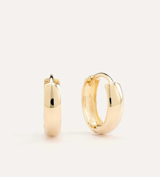 14K Gold Bold Hoops